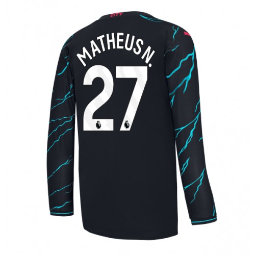 Pánský Fotbalový dres Manchester City Matheus Nunes #27 2023-24 Třetí Dlouhý Rukáv